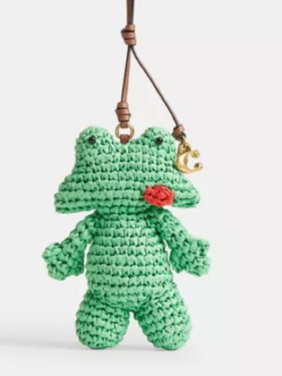 Coach Accessories - Coach frog straw bag charm NWT